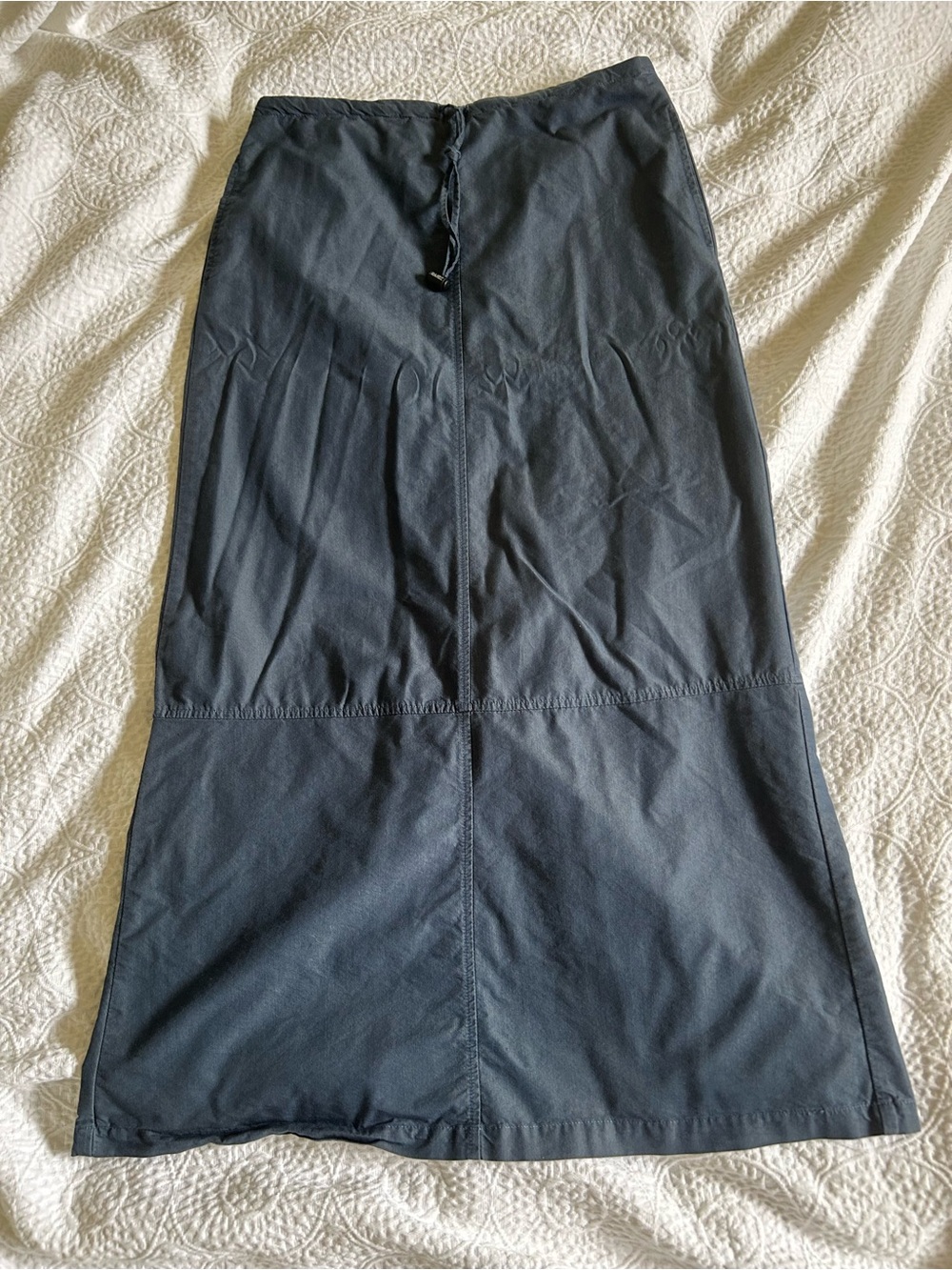 Vintage Esprit Navy Cargo Maxi Straight Skirt with Drawstring Waist